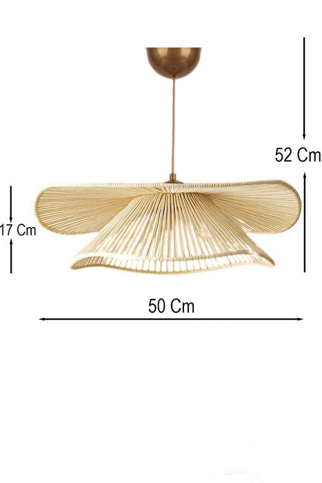 Opviq Lámpara de araña Duvela de Macramé Color Crema Opviq Lámpara de araña Duvela de Macramé Color Crema